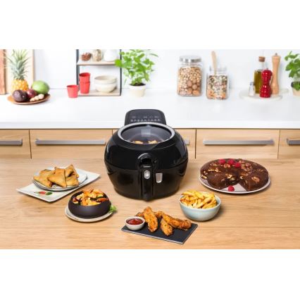 Tefal - Airfryer ACTIFRY GENIUS DUAL MOTION 1,2l 1350W/230V noir