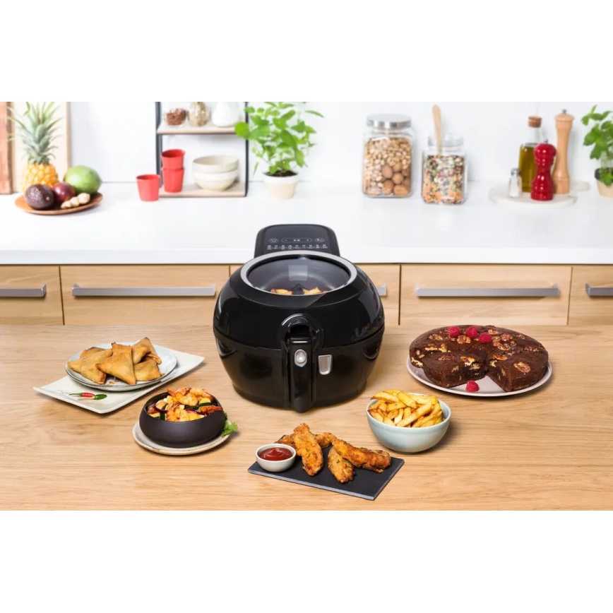 Tefal - Airfryer ACTIFRY GENIUS DUAL MOTION 1,2l 1350W/230V noir