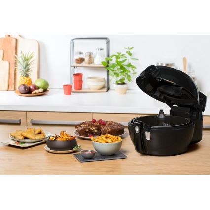 Tefal - Airfryer ACTIFRY GENIUS DUAL MOTION 1,2l 1350W/230V noir