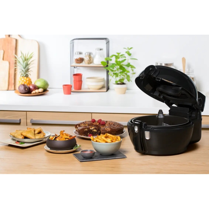 Tefal - Airfryer ACTIFRY GENIUS DUAL MOTION 1,2l 1350W/230V noir