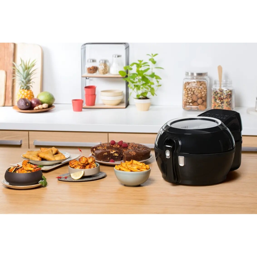 Tefal - Airfryer ACTIFRY GENIUS DUAL MOTION 1,2l 1350W/230V noir
