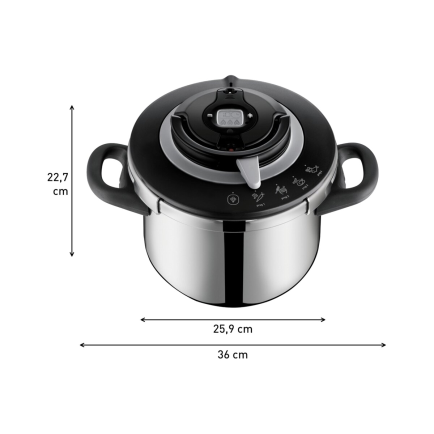 Tefal - Autocuiseur sous pression 6 l CLIPSO+ CHEF inox