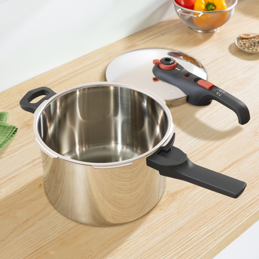 Tefal - Autocuiseur 6 L SECURE TRENDY + ensemble 5 pièces INGENIO EMOTION