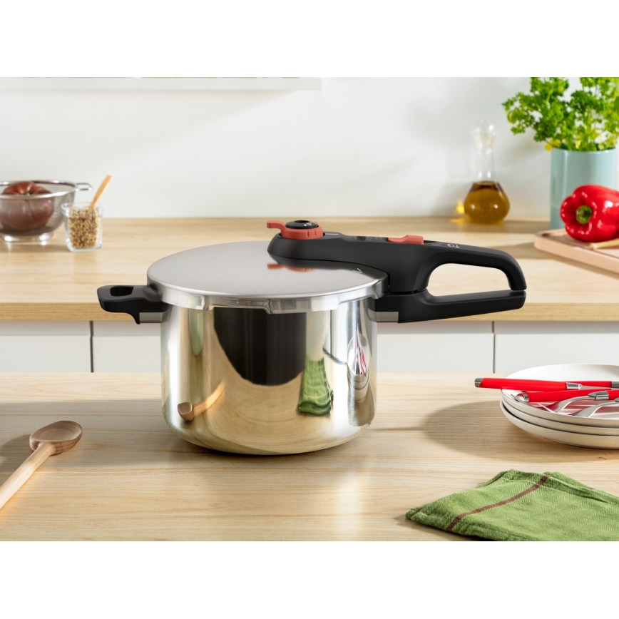 Tefal - Autocuiseur 6 l SECURE TRENDY + ensemble de 5 pièces INGENIO EMOTION