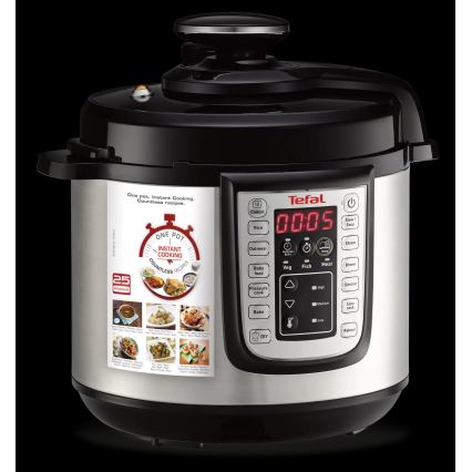 Tefal - Autocuiseur électrique multifonction ALL IN ONE POT 1100W/230V chrome/noir