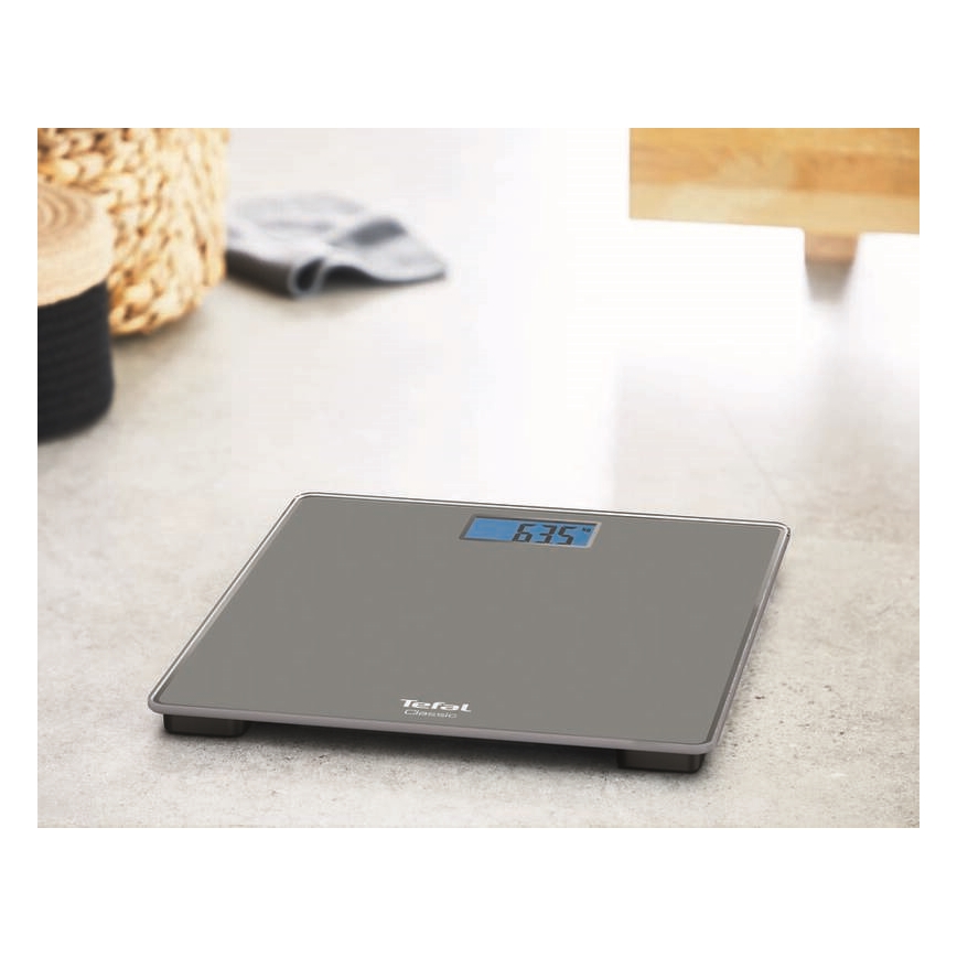 Tefal - Badkamer weegschaal CLASSIC 2xAAA grijs