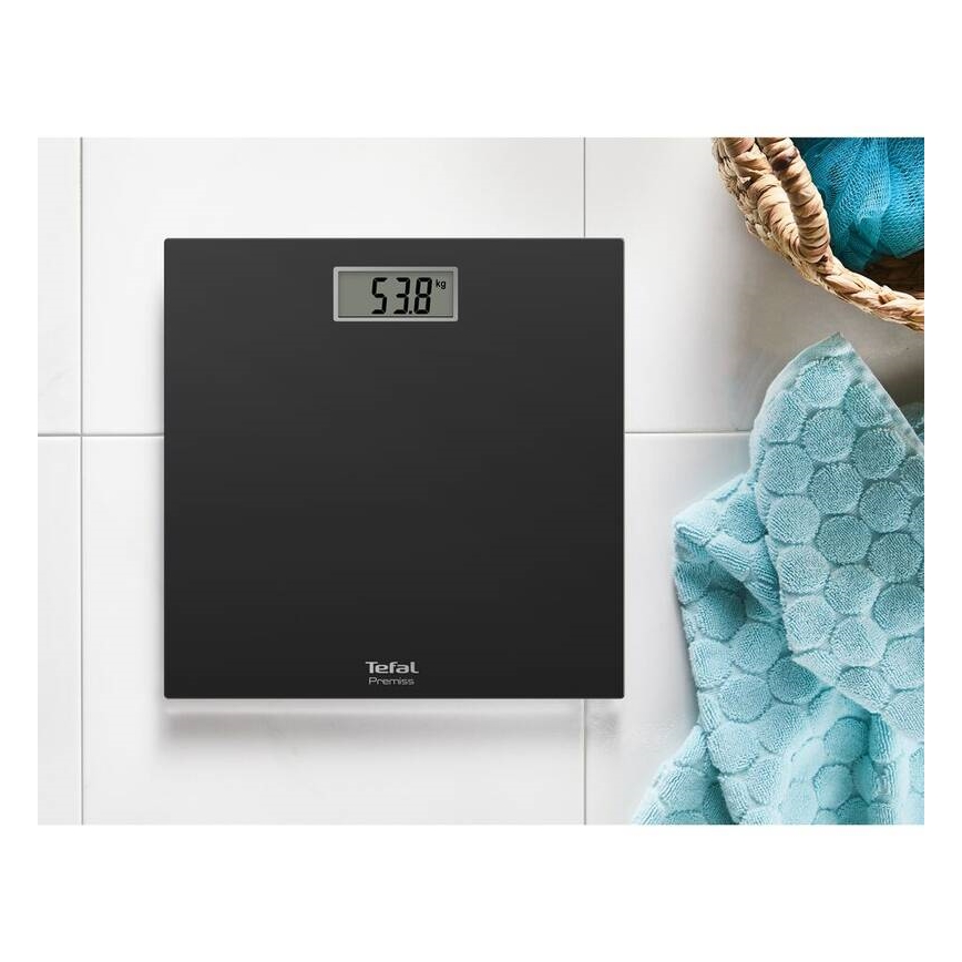 Tefal - Badkamer weegschaal PREMISS 1xCR2032 zwart
