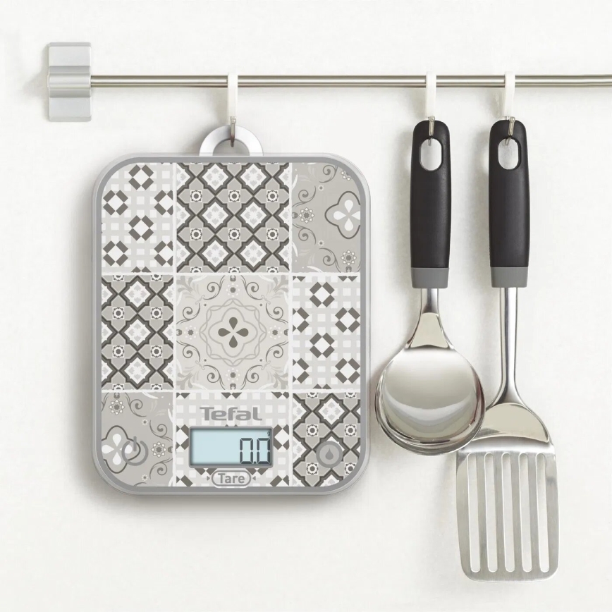 Tefal - Balance de cuisine OPTISS 2xAAA beige