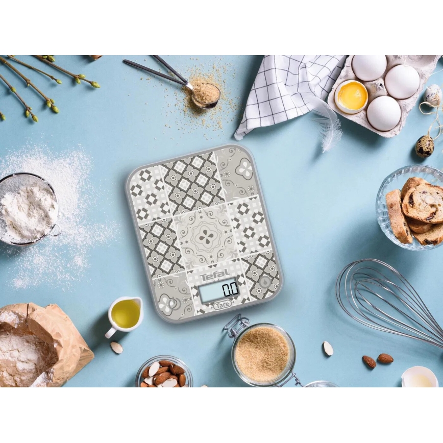 Tefal - Balance de cuisine OPTISS 2xAAA beige