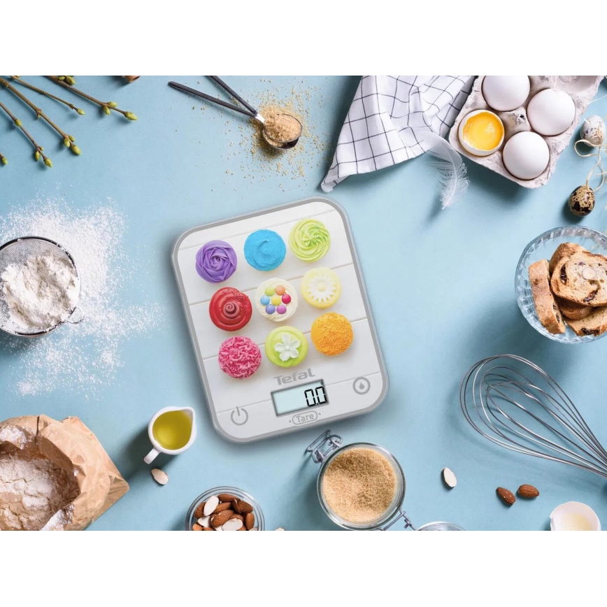 Tefal - Balance de cuisine OPTISS 2xAAA coloré