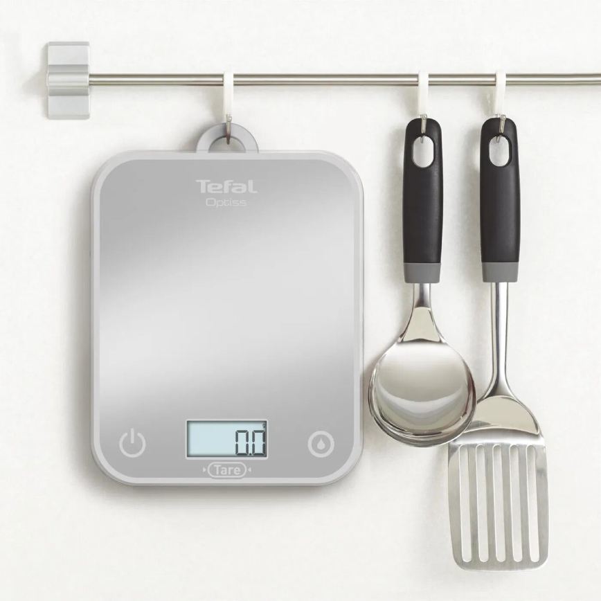 Tefal - Balance de cuisine OPTISS 2xAAA gris