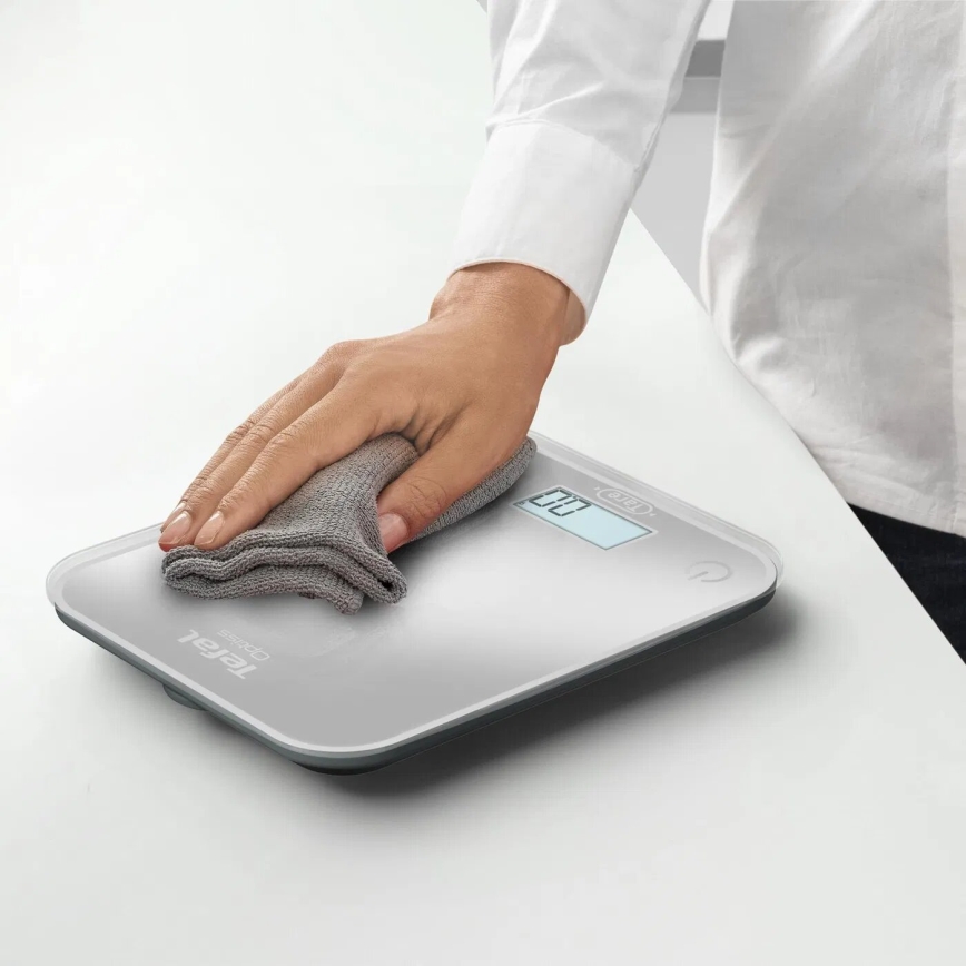 Tefal - Balance de cuisine OPTISS 2xAAA gris