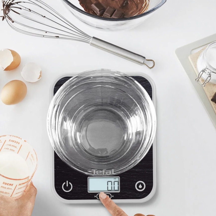 Tefal - Balance de cuisine OPTISS 2xAAA noir