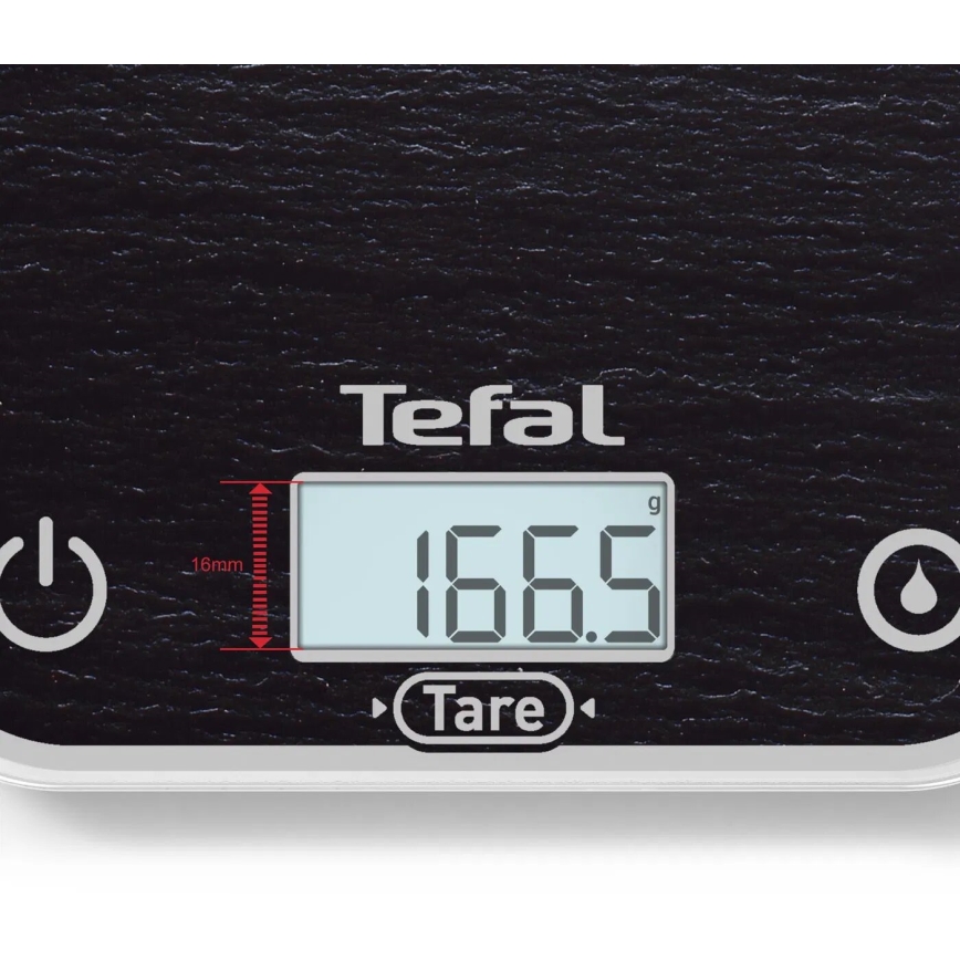 Tefal - Balance de cuisine OPTISS 2xAAA noir