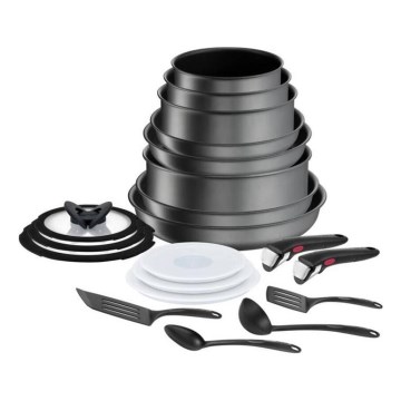 Tefal - Batterie de cuisine 20 pièces INGENIO DAILY CHEF ON noire