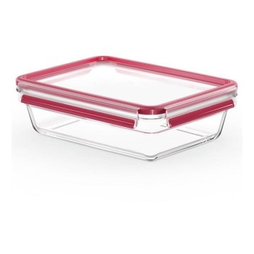 Tefal - Boîte de conservation 2 L MSEAL GLASS rouge/verre