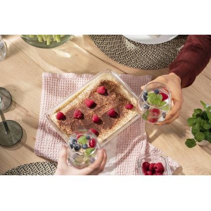 Tefal - Boîte de conservation 2 L MSEAL GLASS rouge/verre