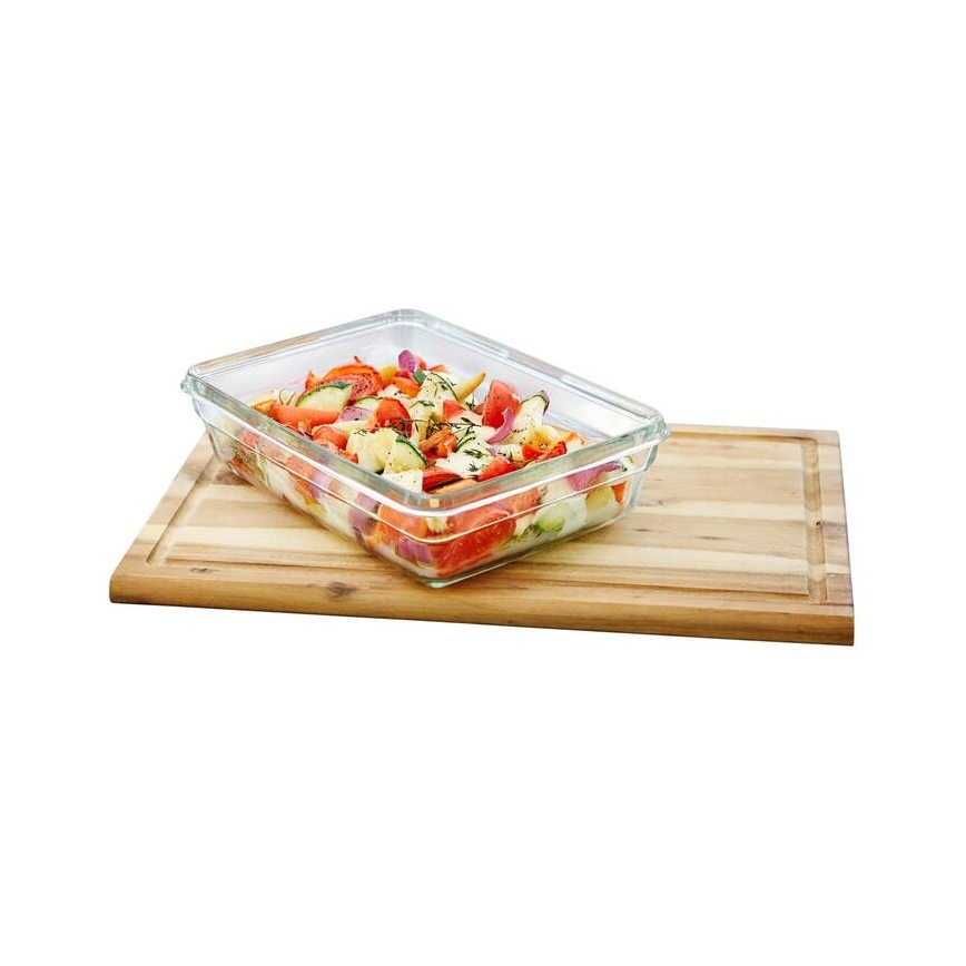 Tefal - Boîte de conservation alimentaire 3 l MSEAL GLASS rouge/verre