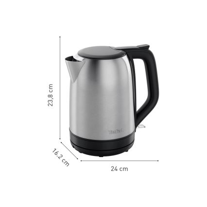 Tefal - Bouilloire SUBITO 1,7l 2400W/230V acier inoxydable/noir