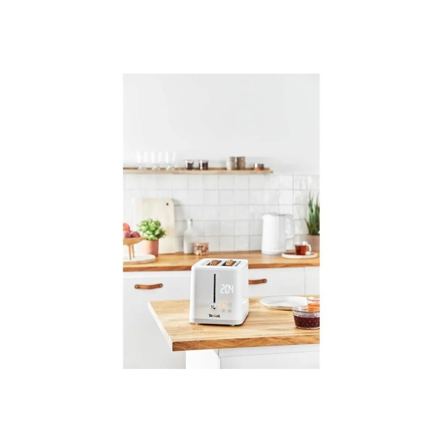 Tefal - Broodrooster met twee gaten SENSE 850W/230V wit
