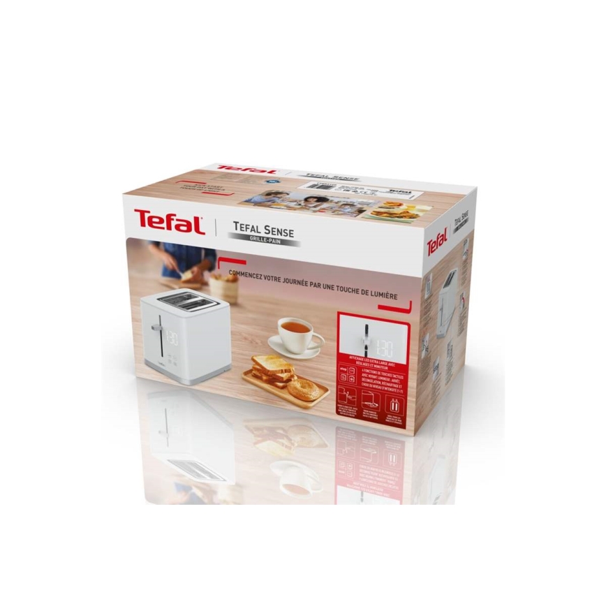 Tefal - Broodrooster met twee gaten SENSE 850W/230V wit