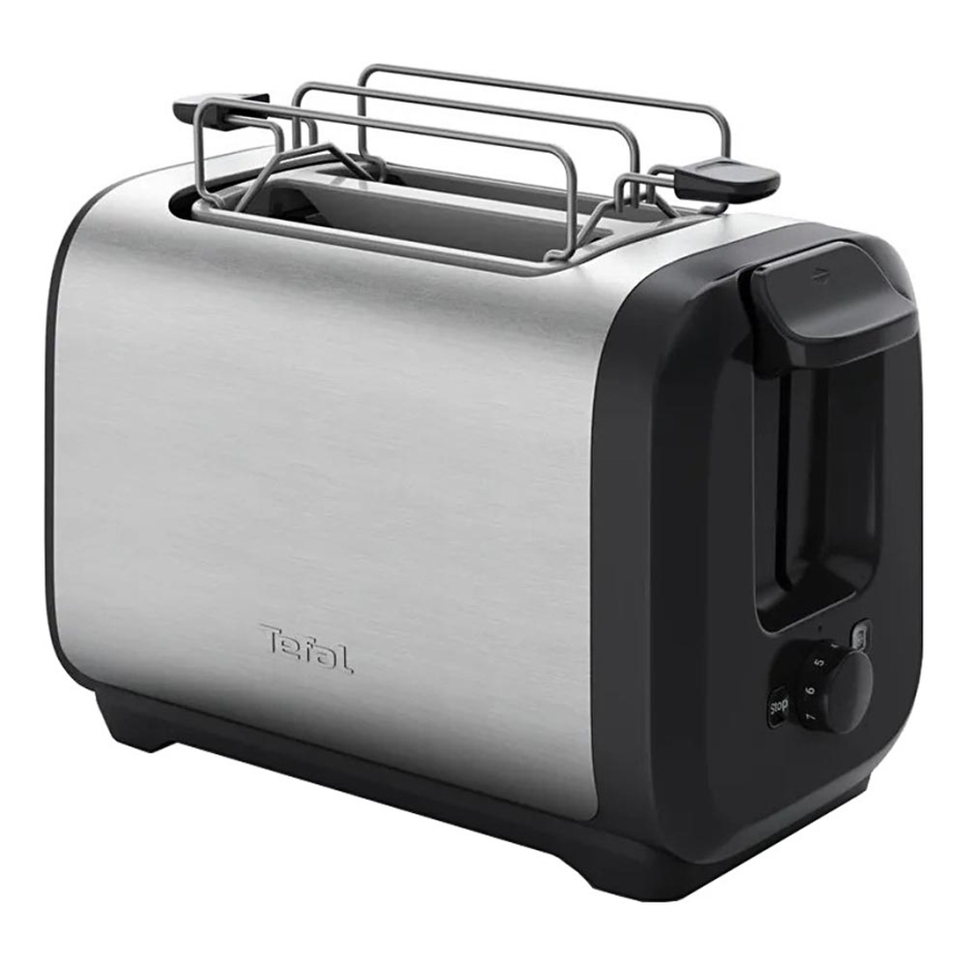 Tefal - Broodrooster met twee gaten SUBITO 1300W/230V zwart/roestvrij