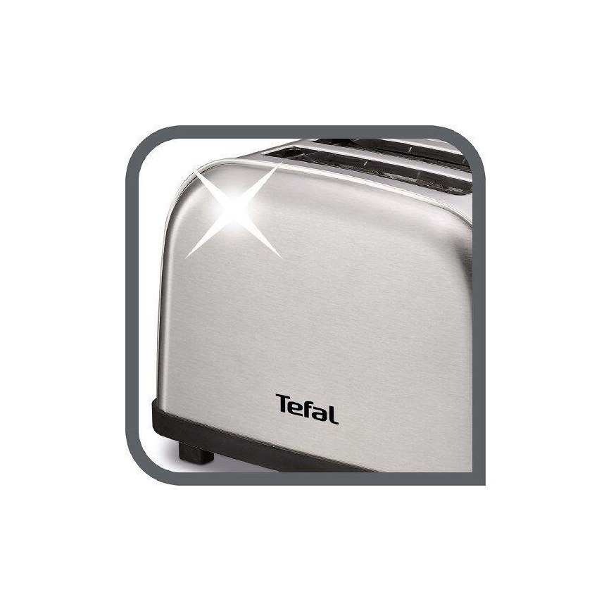 Tefal - Broodrooster met twee gaten ULTRA MINI 700W/230V mat chroom