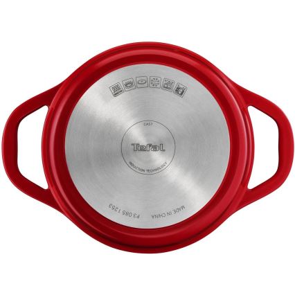 Tefal - Casserole AIR 20 cm avec couvercle, rouge