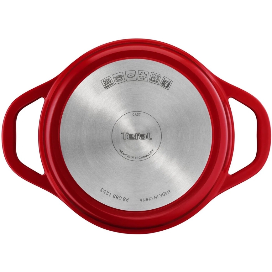 Tefal - Casserole AIR 20 cm avec couvercle, rouge