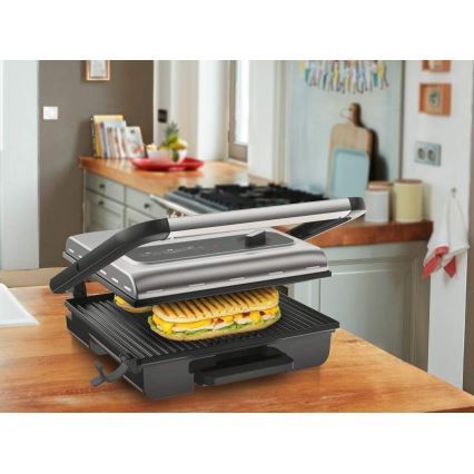 Tefal - Contactgrill INICIO 2000W/230V zwart/roestvrij