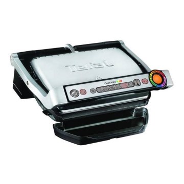 Tefal - Contactgrill OPTIGRILL+ INOX WAFFLES 2000W/230V zwart/chroom