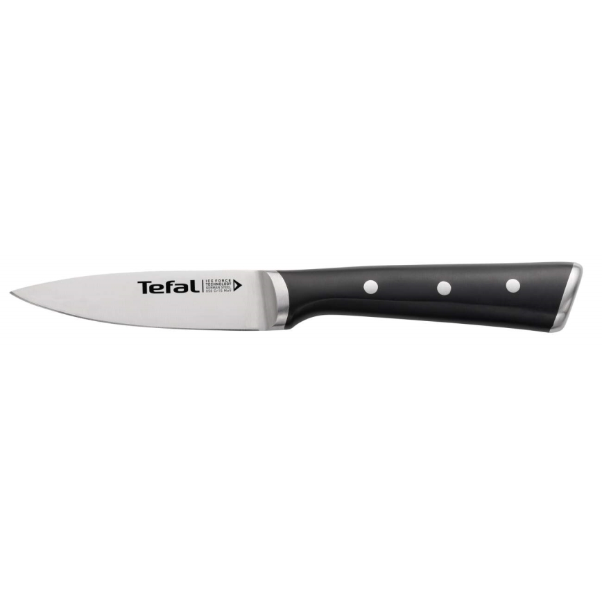 Tefal - Couteau à découper en acier inoxydable ICE FORCE 9 cm chrome brillant/noir
