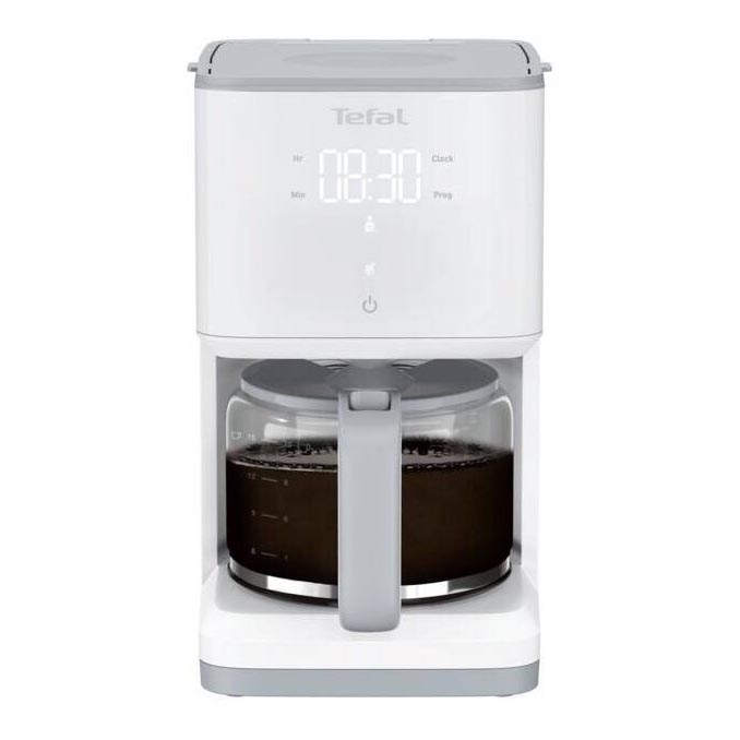 Tefal - Druppel koffiezetapparaat met LCD scherm SENSE 1000W/230V wit