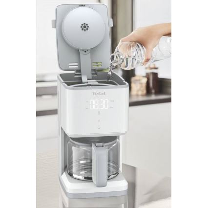 Tefal - Druppel koffiezetapparaat met LCD scherm SENSE 1000W/230V wit