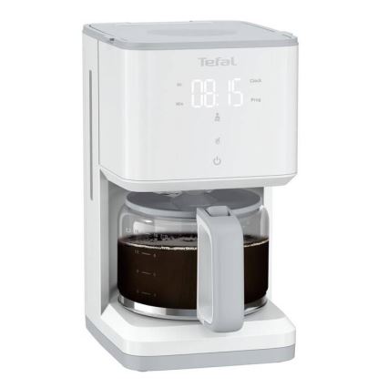 Tefal - Druppel koffiezetapparaat met LCD scherm SENSE 1000W/230V wit