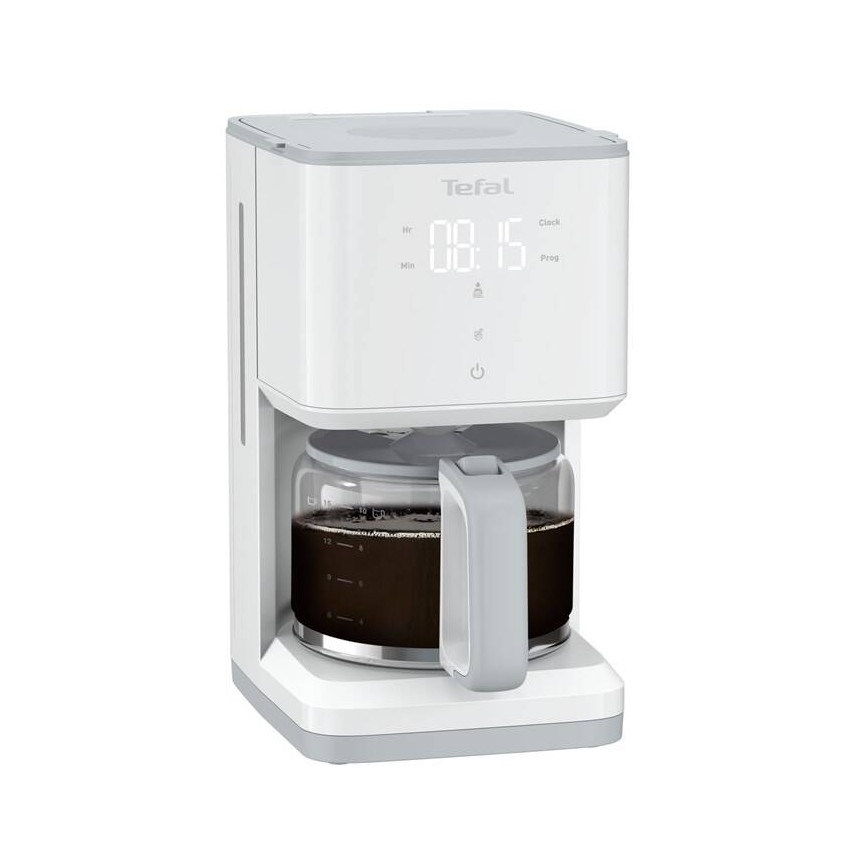 Tefal - Druppel koffiezetapparaat met LCD scherm SENSE 1000W/230V wit