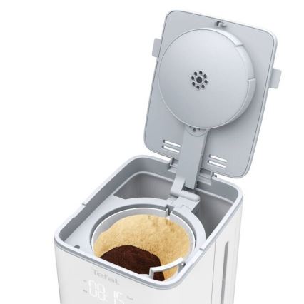 Tefal - Druppel koffiezetapparaat met LCD scherm SENSE 1000W/230V wit