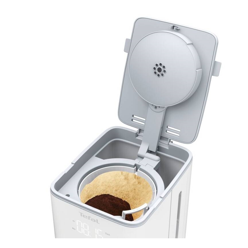 Tefal - Druppel koffiezetapparaat met LCD scherm SENSE 1000W/230V wit