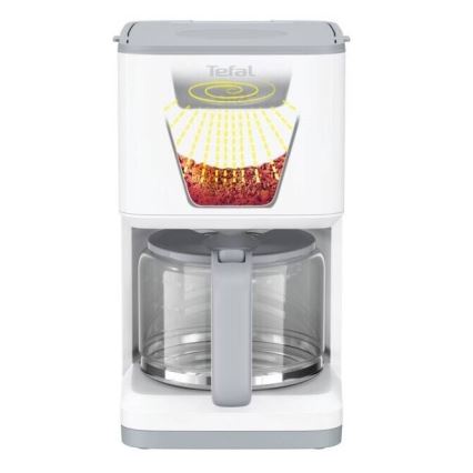 Tefal - Druppel koffiezetapparaat met LCD scherm SENSE 1000W/230V wit