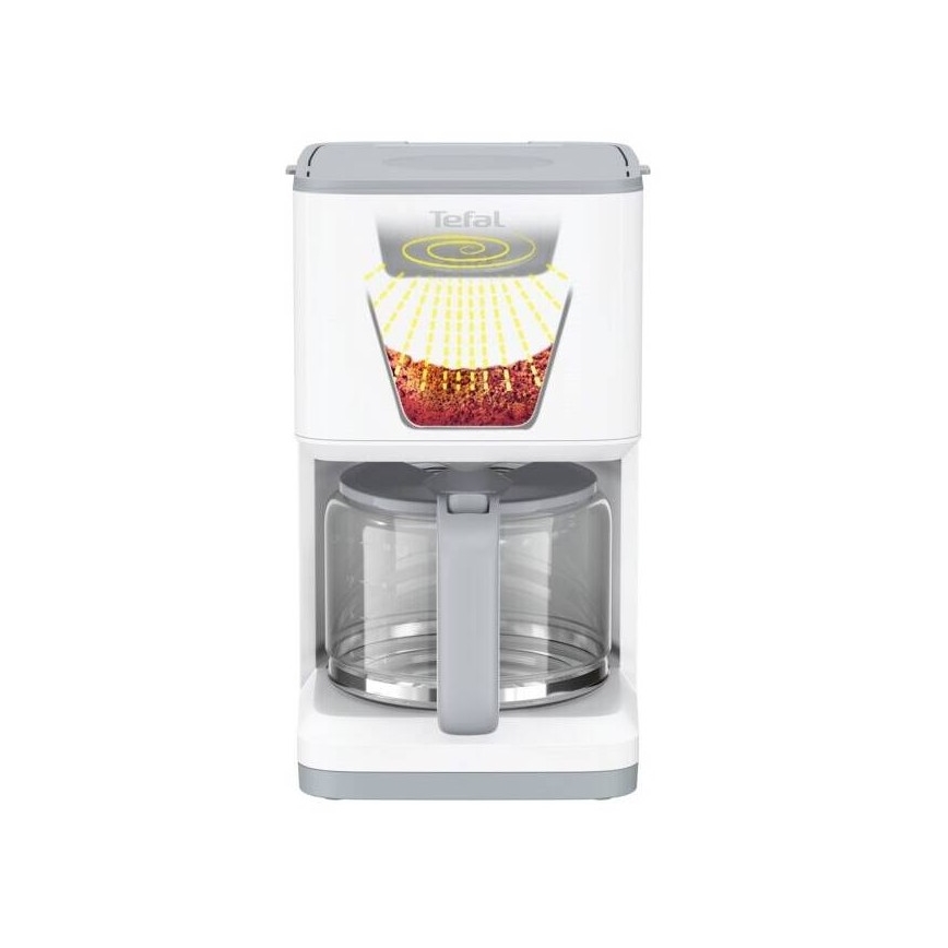 Tefal - Druppel koffiezetapparaat met LCD scherm SENSE 1000W/230V wit