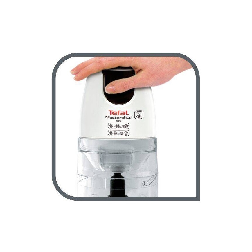 Tefal - Elektrische hakmachine 500 ml MASTERCHOP XL 500W/230V wit