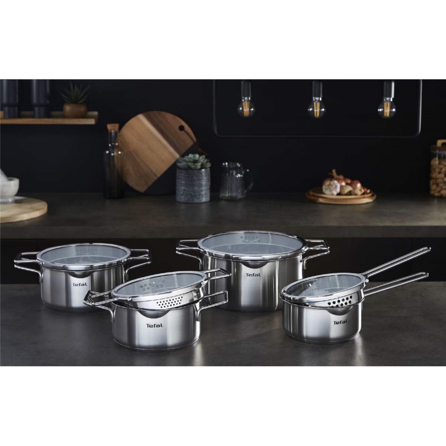 Tefal - Ensemble de 10 casseroles NORDICA en inox