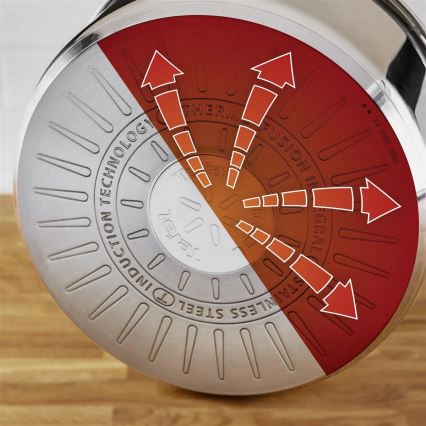 Tefal - Ensemble de 3 casseroles DELICIOUS en acier inoxydable