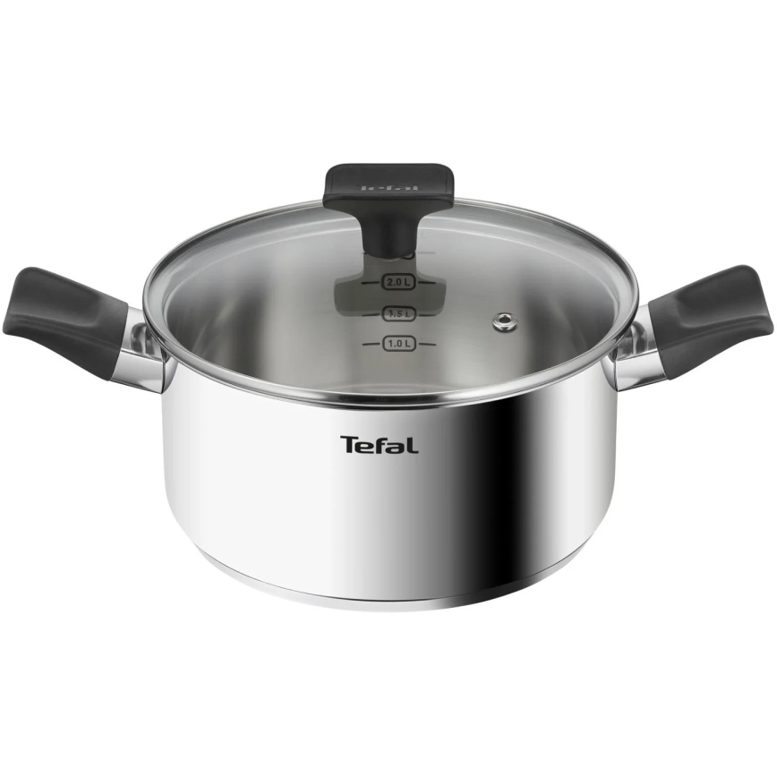 Tefal - Ensemble de 3 casseroles DELICIOUS en acier inoxydable