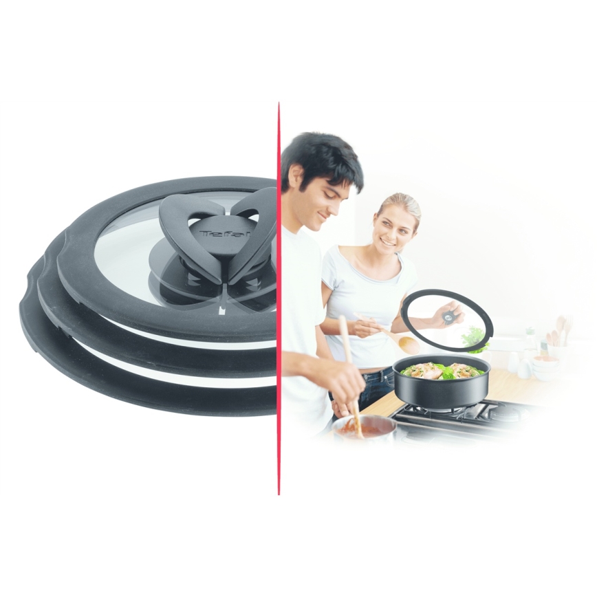Tefal - Ensemble de 3 couvercles en verre INGENIO