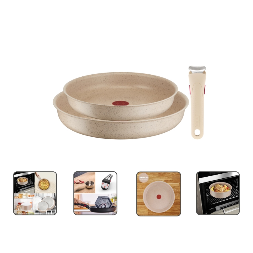 Tefal - Ensemble de 3 poêles INGENIO DELIGHT
