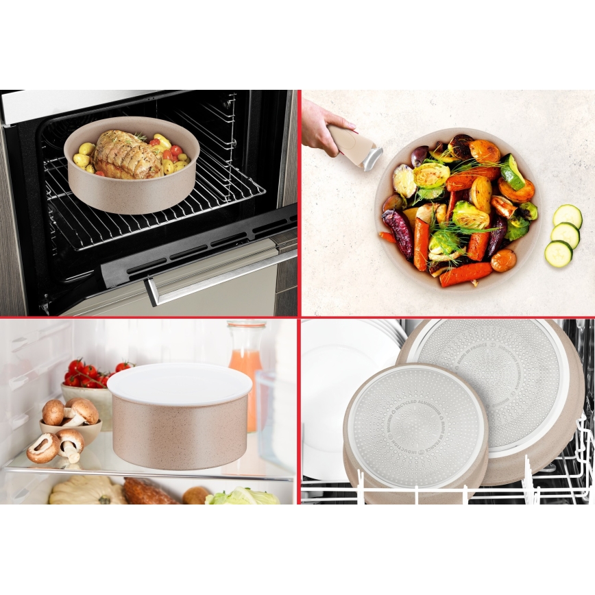 Tefal - Ensemble de 3 poêles INGENIO DELIGHT