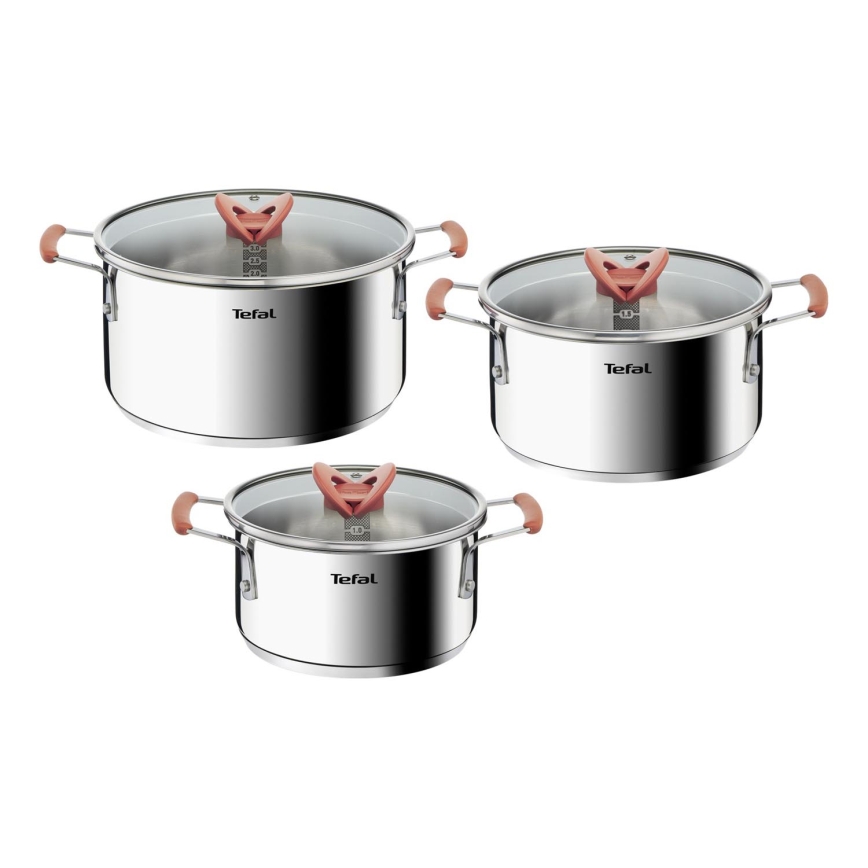 Tefal - Ensemble de 6 casseroles OPTI'SPACE