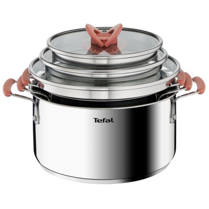 Tefal - Ensemble de 6 casseroles OPTI'SPACE