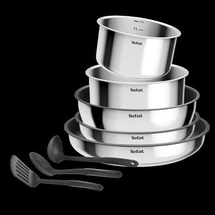 Tefal - Ensemble de 9 pièces INGENIO COOK en inox